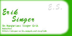 erik singer business card